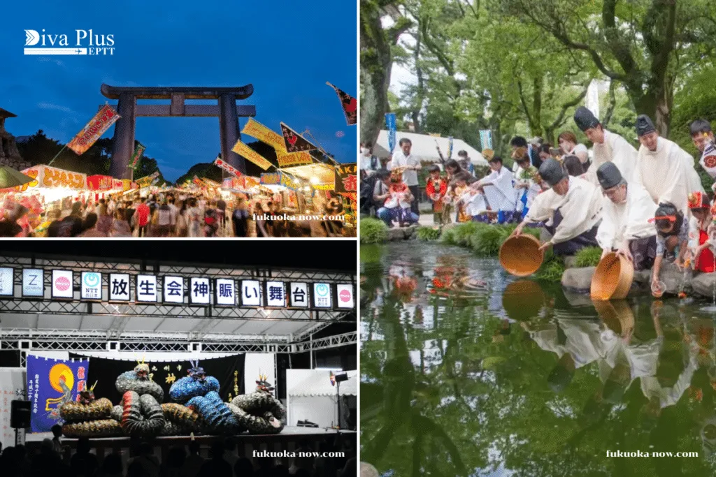 เทศกาลโฮโจยะที่ศาลเจ้าฮาโกซากิ (Hakozaki Shrine Hojoya Festival)