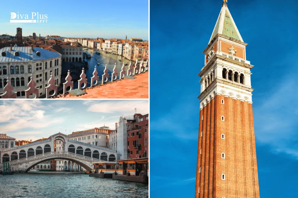 หอระฆังเซนต์มาร์ค (Campanile di San Marco), ดาดฟ้าของ Fondaco dei Tedeschi, สะพาน Rialto