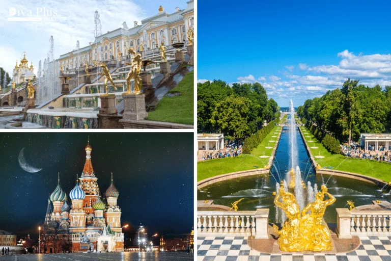 พระราชวังปีเตอร์ฮอฟ (Peterhof) และจัตุรัสแดง (Red Square) ในฤดูร้อนของรัสเซีย